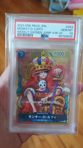 PSA 10 GEM MINT JAPANESE ONE PIECE 2023 MONKEY D. LUFFY P