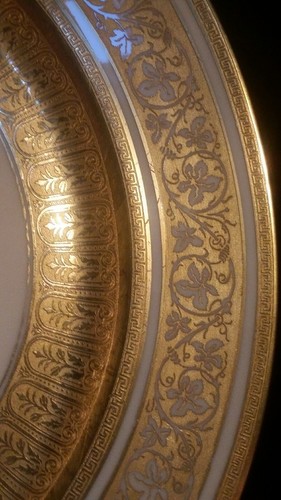 Set of 12 Heinrich & Co. Selb Bavaria Gold Encrusted Dinner Plates 11