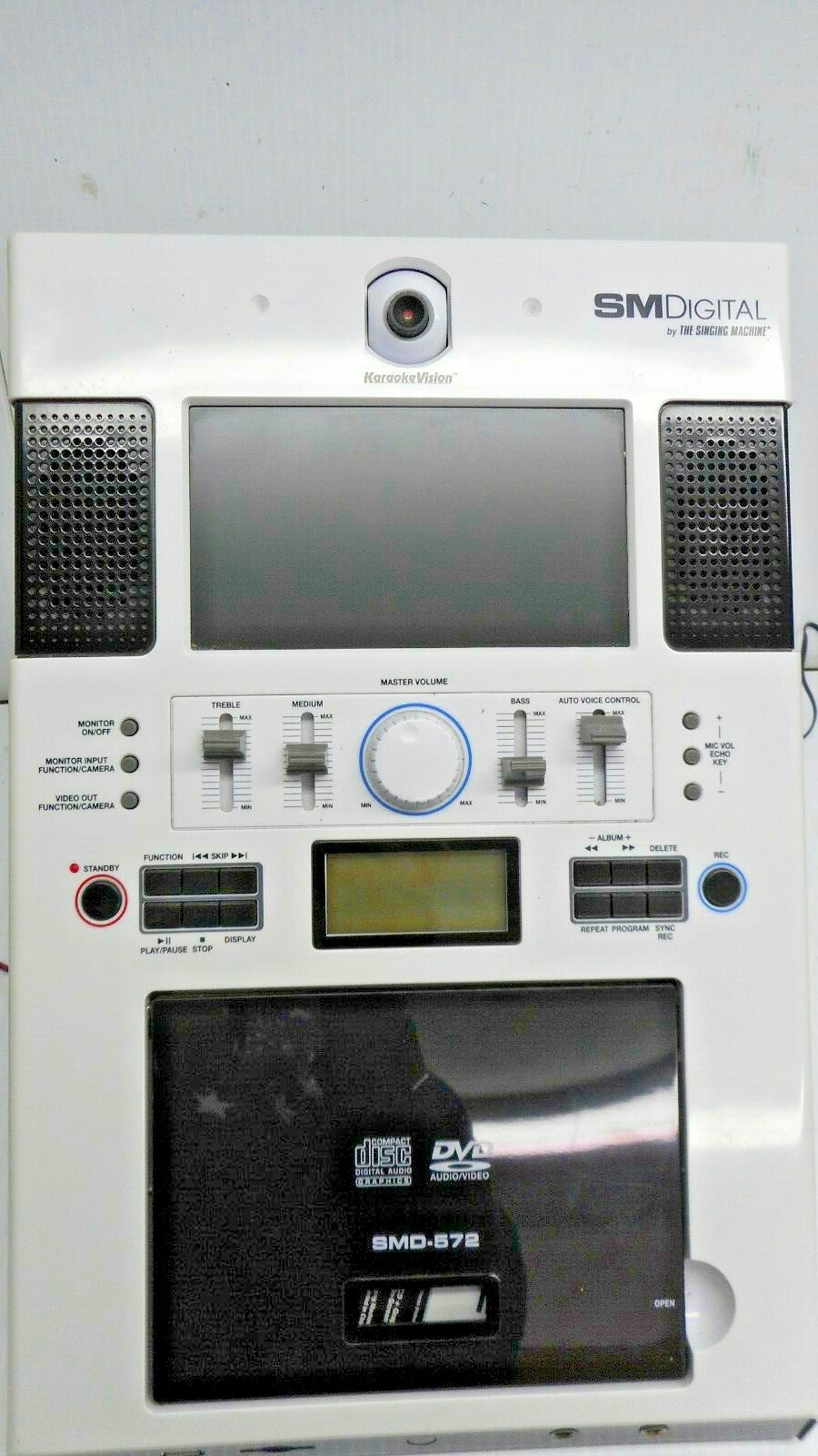 Karaoke The Singing Machine SMD-572 Video Audio with Camera PARTS OR NOT WORKING