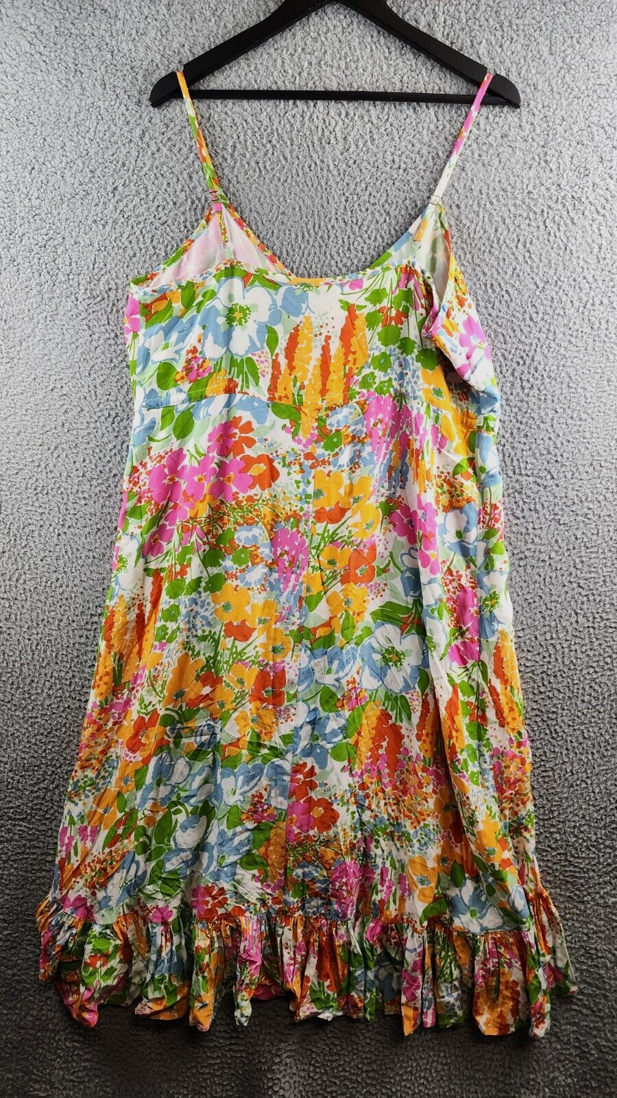 Rails Frida Drawstring Mid-Calf MIDI Floral Dress Women's XL Multi High/Low Hem - Picture 12 of 14