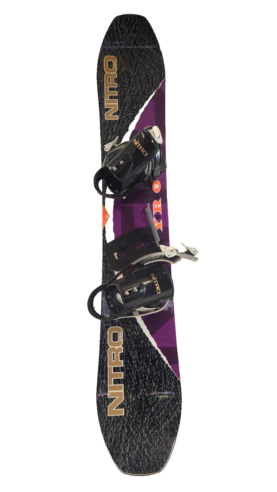 Nitro Pyro 165 cm Asymmetrical Snowboard 1991 Vtg w Nitro Pyro 165 cm Asymmetrical Snowboard 1991 Vtg w