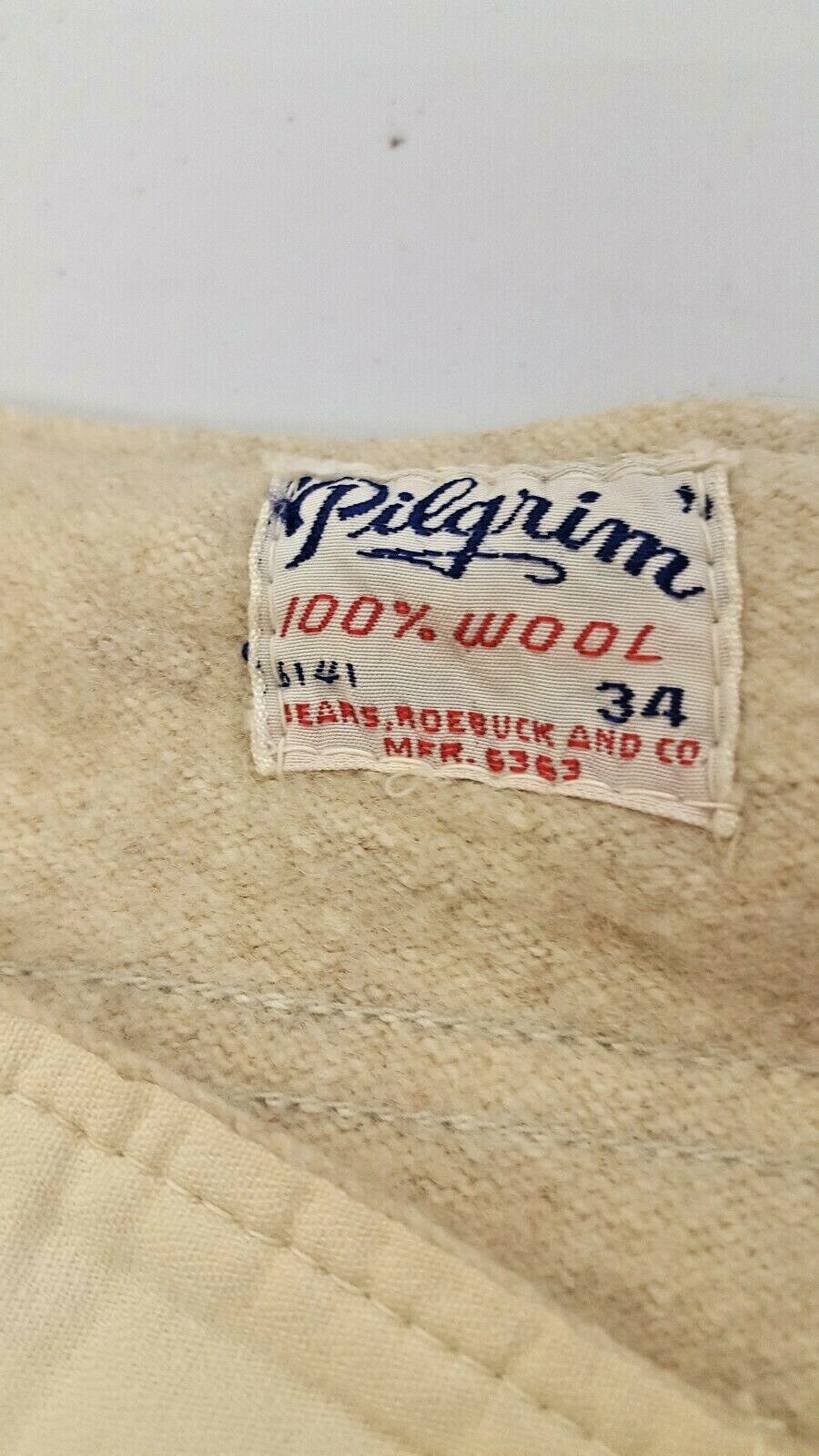 Vintage Wool Long Johns Long Underwear Pilgrim Sears Roebuck Men Top38 Bottom 34