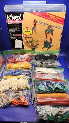 KNEX STEM Building Solutions Lever Classes And Pulley Systems with plastic box