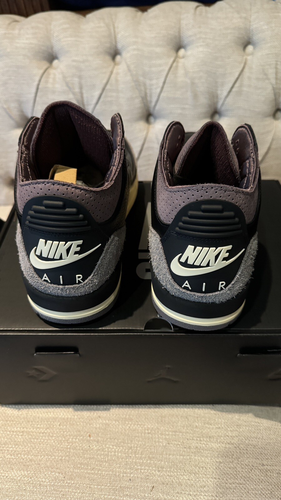 Pre-owned Jordan Size 11w / 9.5m - A Ma Maniére X Air  3 Retro Black Violet Ready To Ship