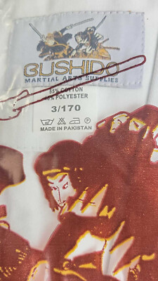 Bushido Student Unfiform Bushido Martial Arts Supply Size 3 NEW White