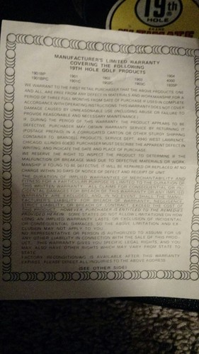 Brandell 19th Hole Ultimate Electric Putt Return Machine With Box  In working...