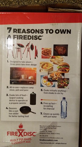 FireDisc Grill 36in Propane Grill Red 40000 BTU