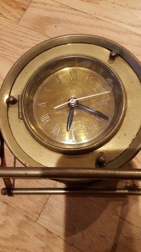 Vintage Style  Clock - Brass - parts or restore.