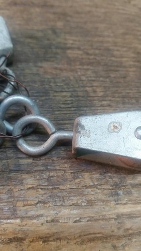 8 Vintage Galvanized roller/pulley 1 5/8