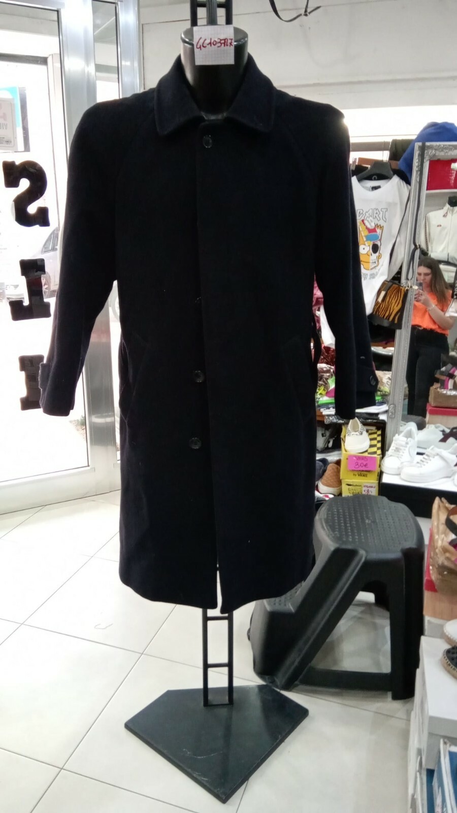 フィログラーナ FILOGRANA MADRID DOLOMITE27.5cm Filograna Coat For Men Cashmere Wool Blue Used Size 46