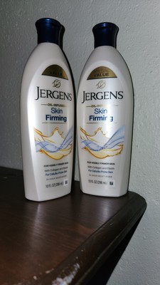 2 PACK JERGENS OIL-INFUSED SKIN FIRMING 24 HOUR MOISTURIZER CELLULITE PRONE SKIN