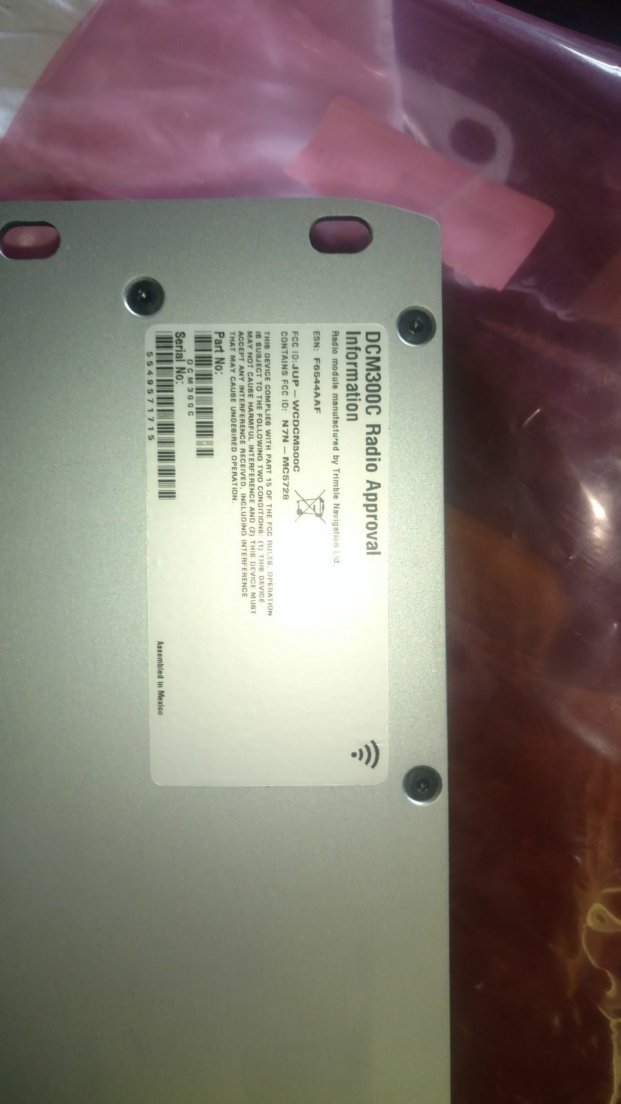 Trimble DCM-300C Verizon Modem with CFX750 /FM-750 cables 80632-10 , Cable 82026