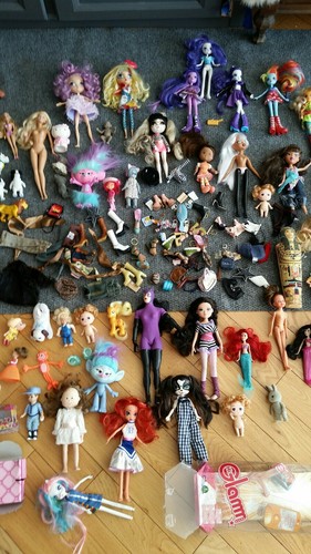equestria bratz glamm barbie pinkie cooper calico critters shoppies doll lot