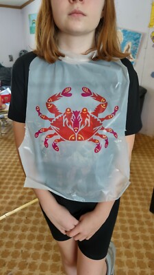 CASE OF 500 NEW DISPOSABLE PLASTIC CRAB LOBSTER RIBS BIBS PARTY 15'' X 20'' SAVE!