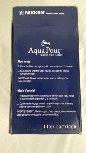 NEW OPEN BOX Nikken PiMag Aqua Pour Gravity Water System Filter Cartridge 1361
