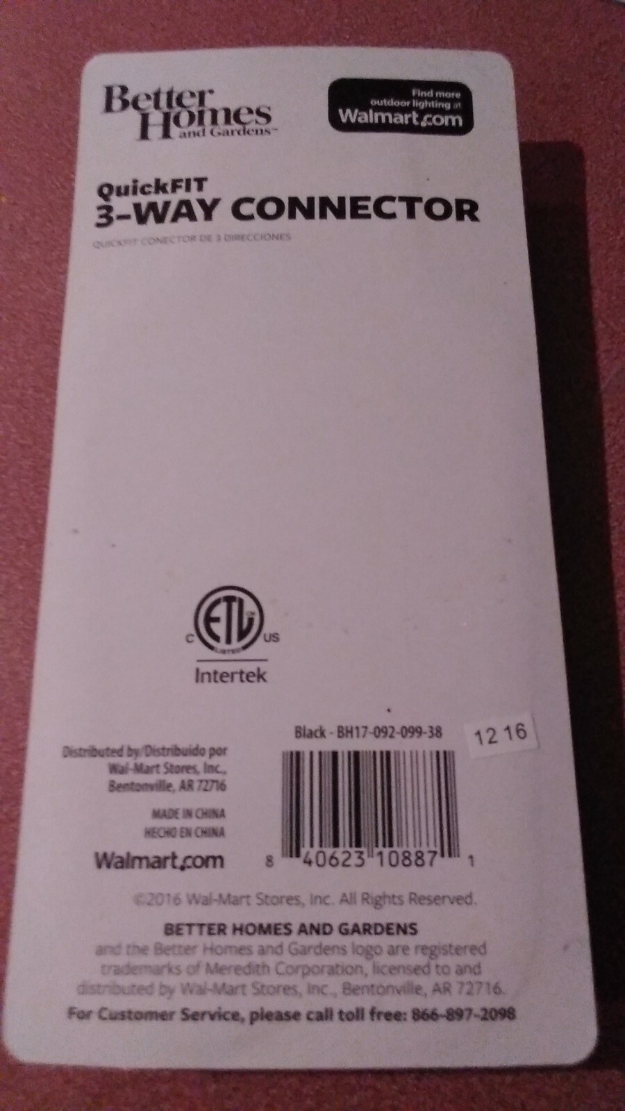 Set of 2 Quickfit 3-Way Connectors by Better Homes and Gardens New in Box