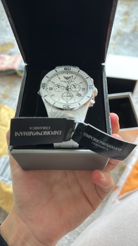 ENPORIO ARMANI AR1424 時計 NEW GENUINE EMPORIO ARMANI MENS WATCH AR1424 CERAMIC STRAP