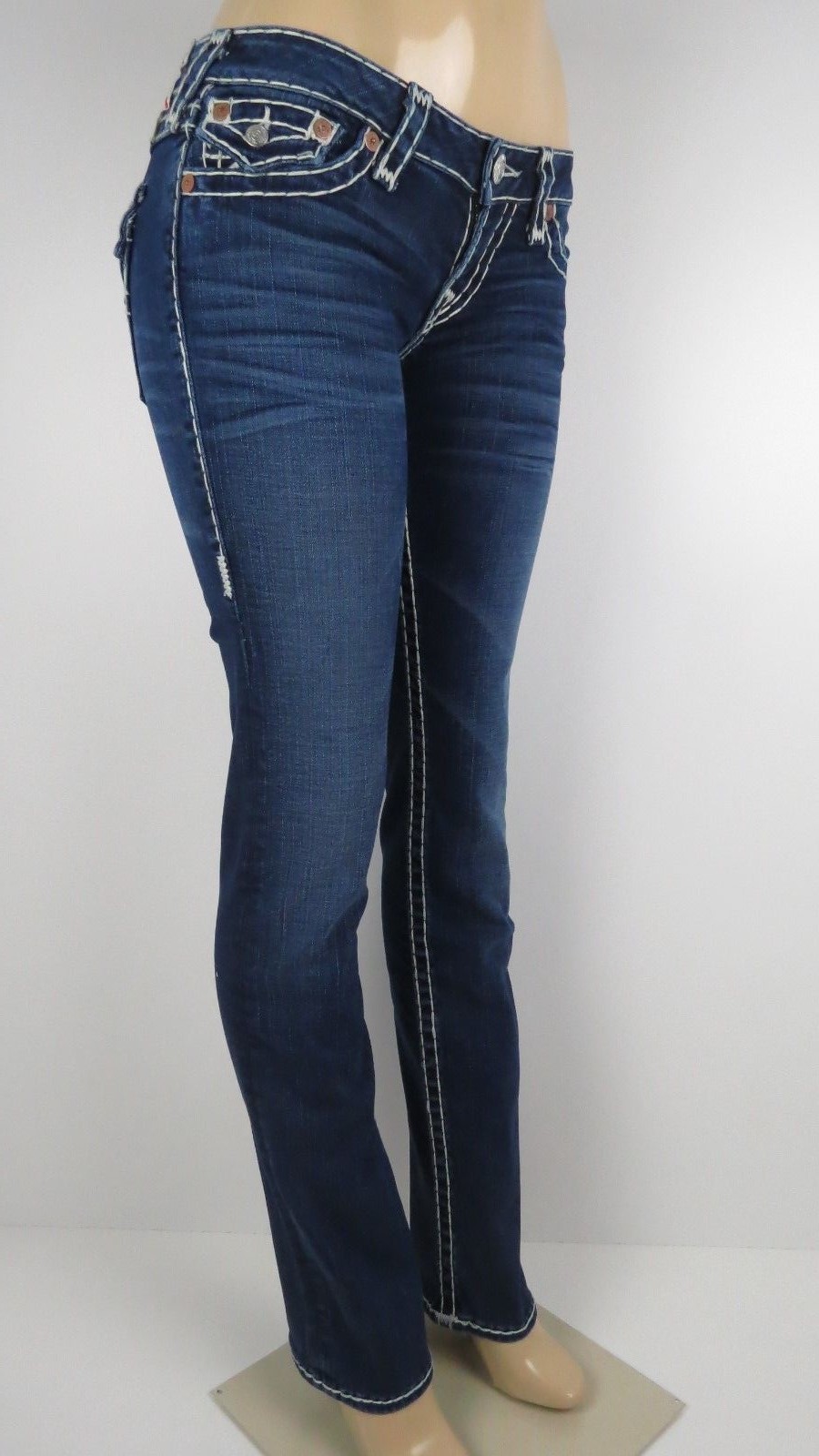 Pre-owned True Religion Billy Super T Women Jeans, Chesapeake, Size 26, In Blue