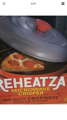REHEATZA MICROWAVE CRISPER CERAMIC NON STICK COATING PERFECTLY CRISP FOODS NEW