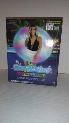 NEW Pool Candy Illuminated Large Color Changing LED Pool Float Tube 40''