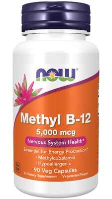 Now Foods Метил B-12 5000 мкг 90 растительных капсул