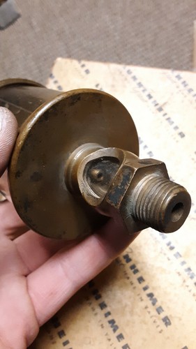 VINTAGE BRASS LUNKENHEIMER NO. 4 FIG. 1300 SENTINEL DRIP OILER For Hit Miss