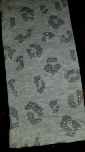 Girls Carter's Leggings Size 4T Pink Glitter Gray Glitter Cheetah Print NWT