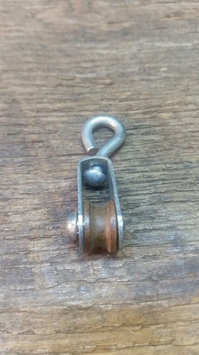 8 Vintage Galvanized roller/pulley 1 5/8