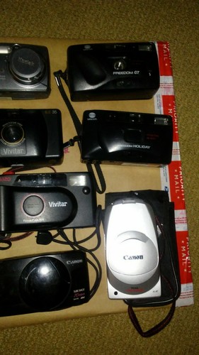 HUGE Lot 16 Vintage mostly 35mm Camera's..Canon, olympus, minolta, samsung