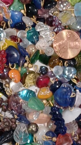 100x Bulk Drop Beads Glass Charms mixed bead lot Jewelry Making Earrings DIY