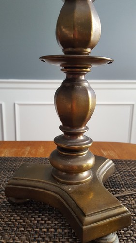 Vintage Lamp Table Electric Dual Light No Shade