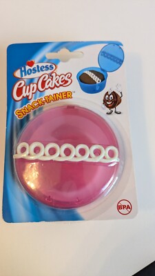 Pink Hostess Snack-Tainer Individual Cupcake Lunchbox Container Holder 2go