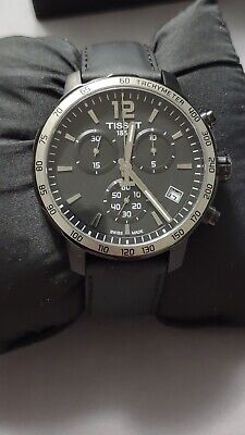 Tissot Chronograph Leather Band T095.417.36.057.02 Men's Watch New Open Box 