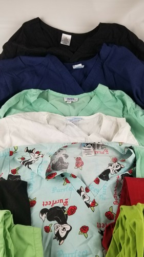 Scrubs Lot. 5 Tops, 5 Bottoms. Size L.