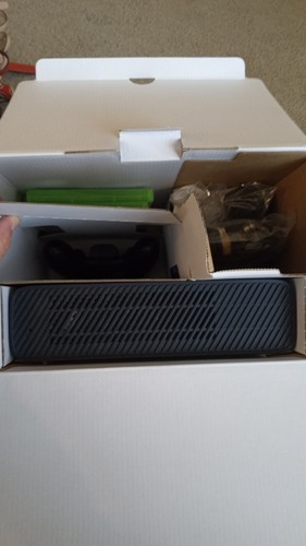 New Open Box Microsoft Xbox 360 E Elite 250GB Black Console Bundle Complete