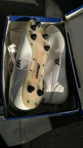 Vintage John Elway New Old Stock Mizuno Football Screw Cleats Shoes Sz 11 White