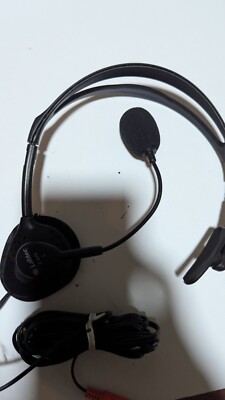 Labtec Headset Boom Microphone Headphones C-315 Noise Canceling READ Untested