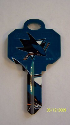SAN JOSE SHARKS SCHLAGE SC1 HOUSE KEY BLANK