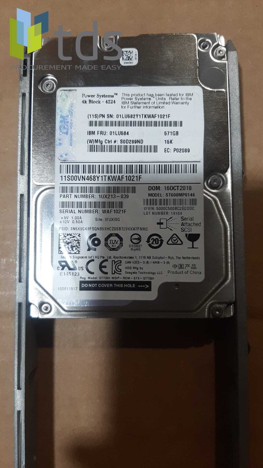 内蔵型SSD IBM 571GB 15K SAS FRU 01LU584 01LU584 01LU582 IBM 571GB 15K RPM SAS SFF-2 HDD | eBay