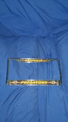 Nashville Predators NHL Glitter Bling Chrome License Plate Frame Car Truck Wall