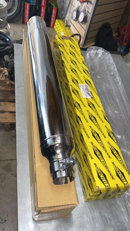 Silencieux Style Electra Ribbed Adaptable Harley Davidson Chrome - 500949