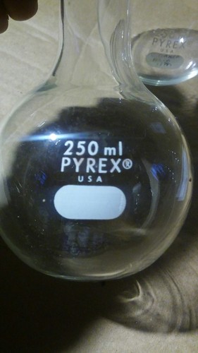 Five Vintage PYREX Bottles Beakers 250 ML Bulb Bases for Vases Candleholders