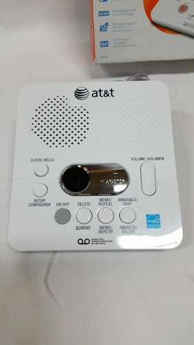 AT&T 1740 Digital Answering Machine System With Time Date Stamp