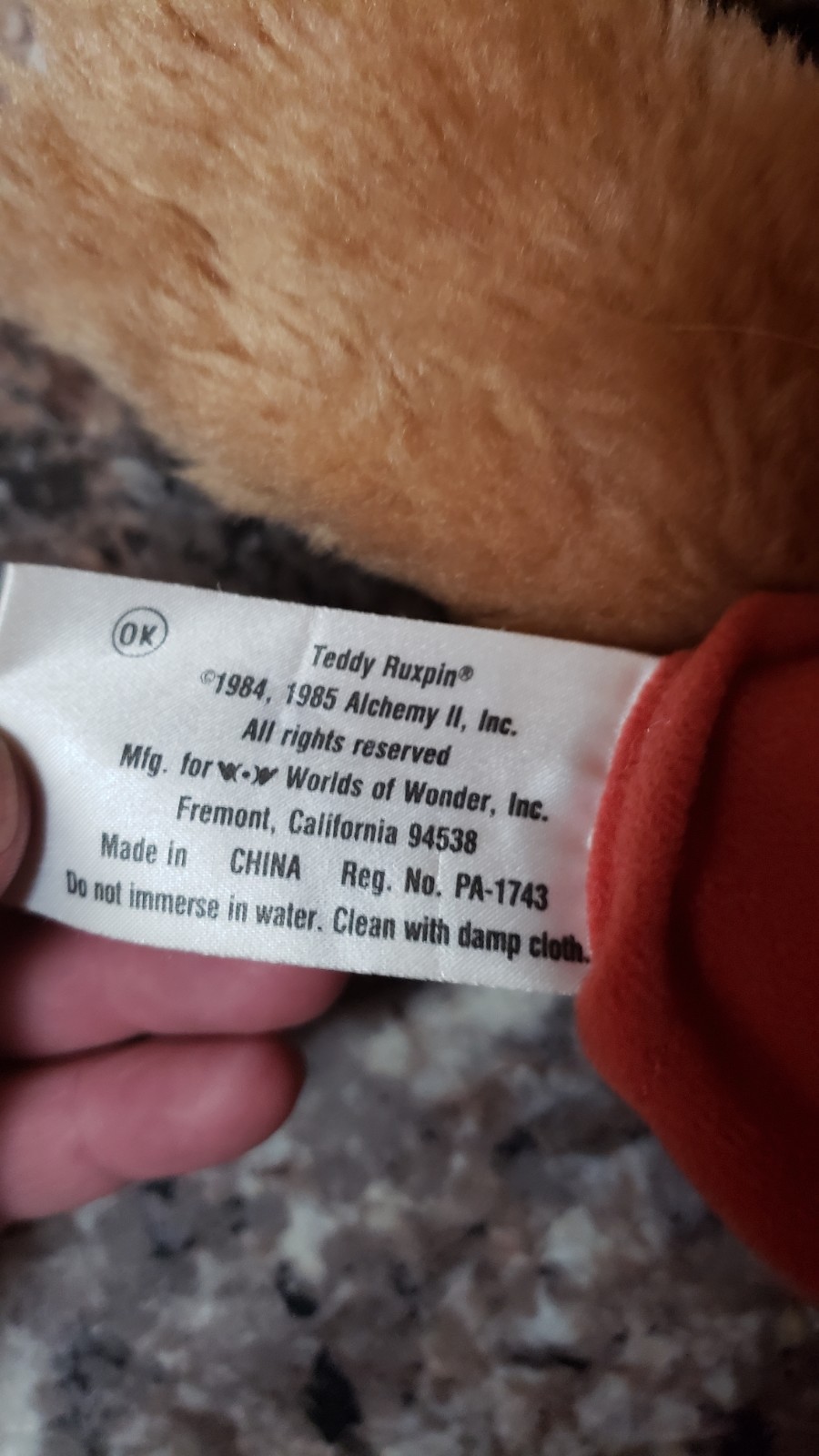 Teddy Ruxpin Original, Great Shape, 1984