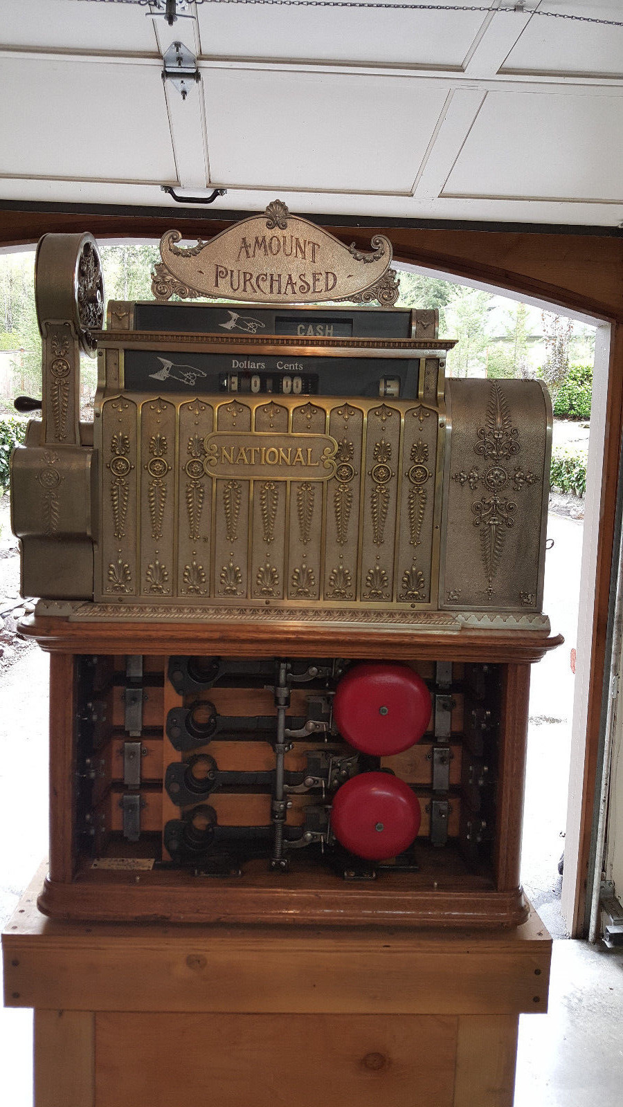 Antique, 4 Drawer National Cash Register, c.a. 1890-1900s Solid Quarter Sawn Oak