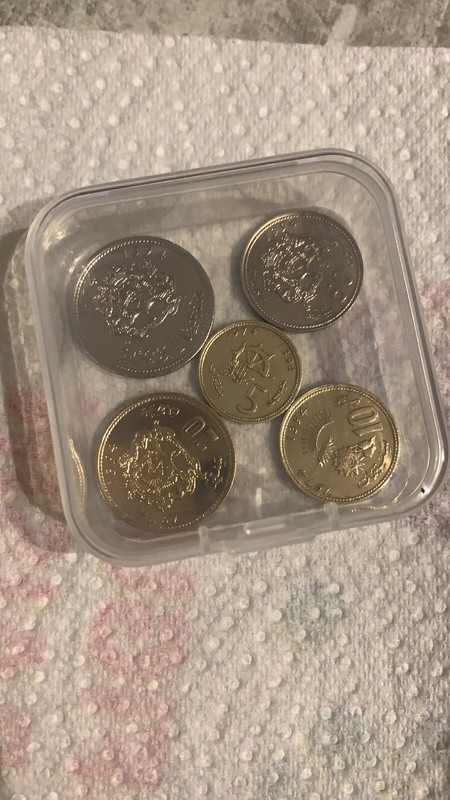 Set De Monnaies Maroc 1974. Lot PiÃ¨Ces Morocco Dirhams Santimat Spl/Unc