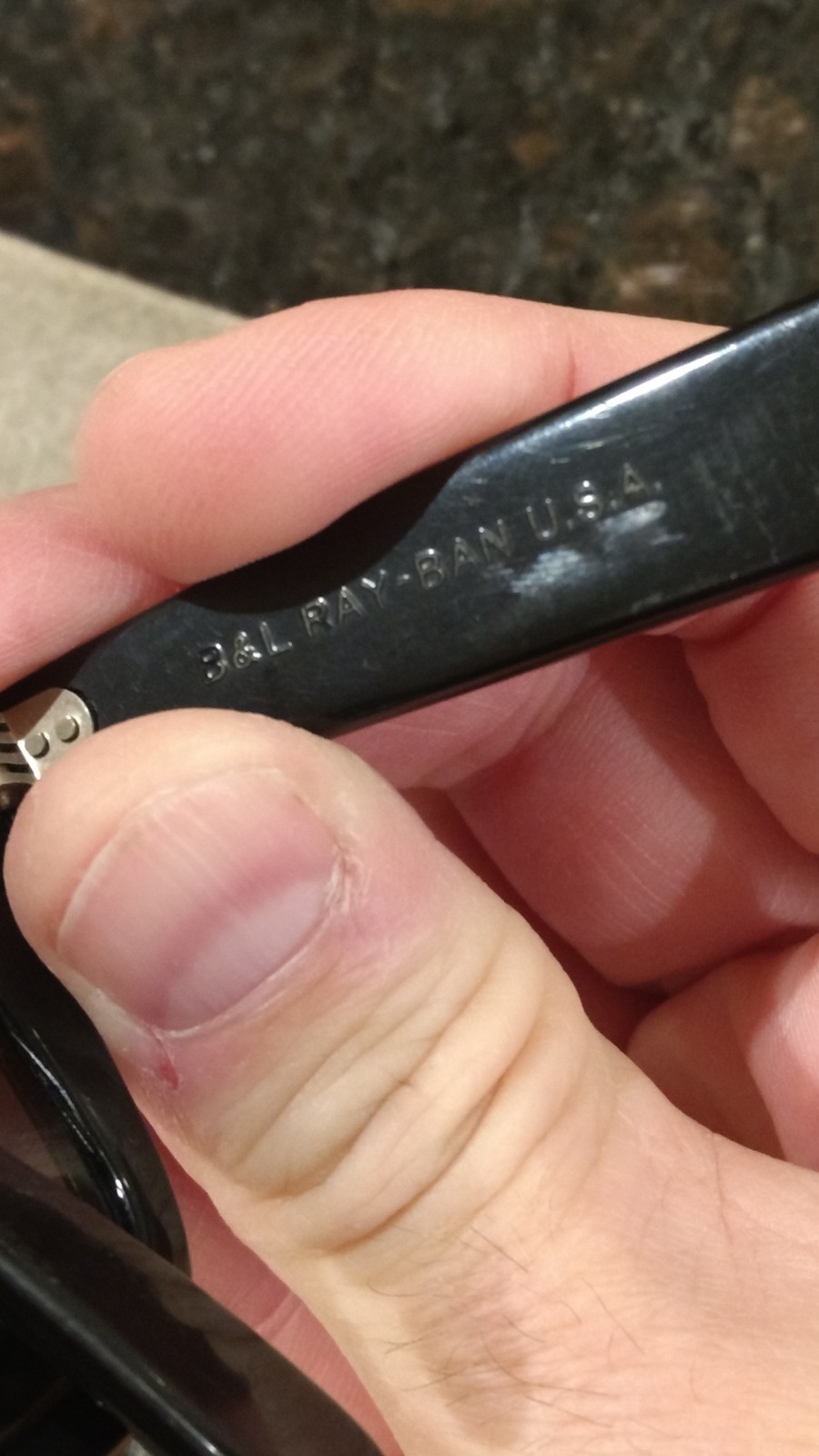 VINTAGE 80s B&L RAY BAN USA BAUSCH & LOMB WAYFARER BLACK 5024 L2009 *MINT*