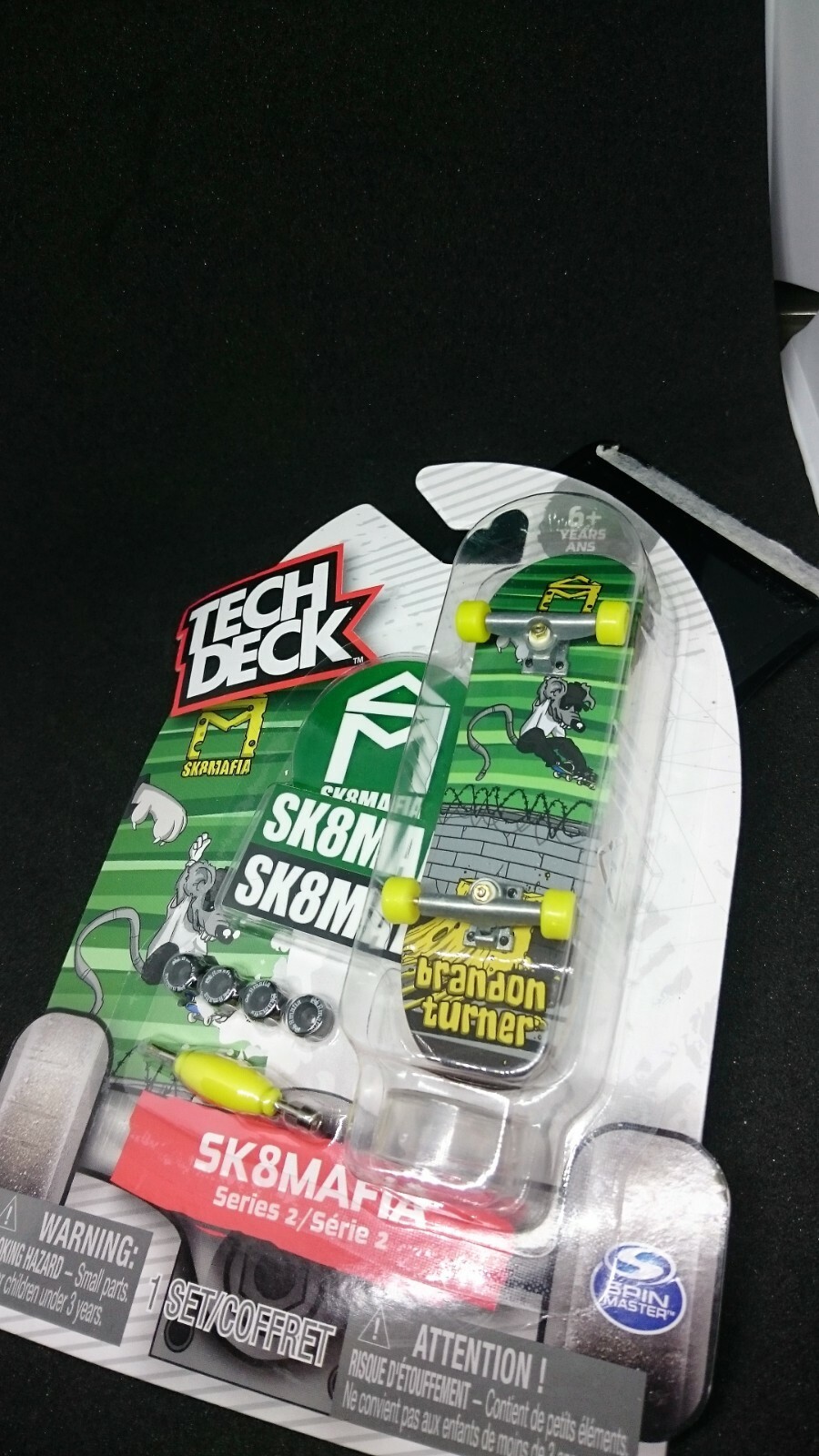 NEW 1X  2016 BRANDON TURNER(ultrarare) SK8MAFIA  96MM FINGERBOARD - SERIES-2