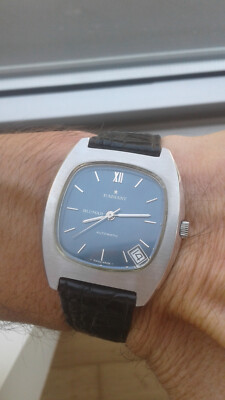 Radiant Blumar AUTOMATIC BLUE DIAL 11064-0453 VINTAGE COLLECTION NOS WATCH SWISS
