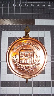 Home Sweet Home Copper & Brass Decorative Bunt Pan 